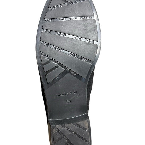 Marc Fisher Humor 2 Faux Suede Over-The-Knee Boots Black Size 8.5 Flat OTK - Picture 8 of 8